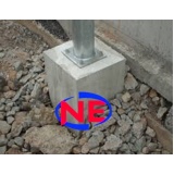 fornecedor de base de concreto para poste metálico Platina