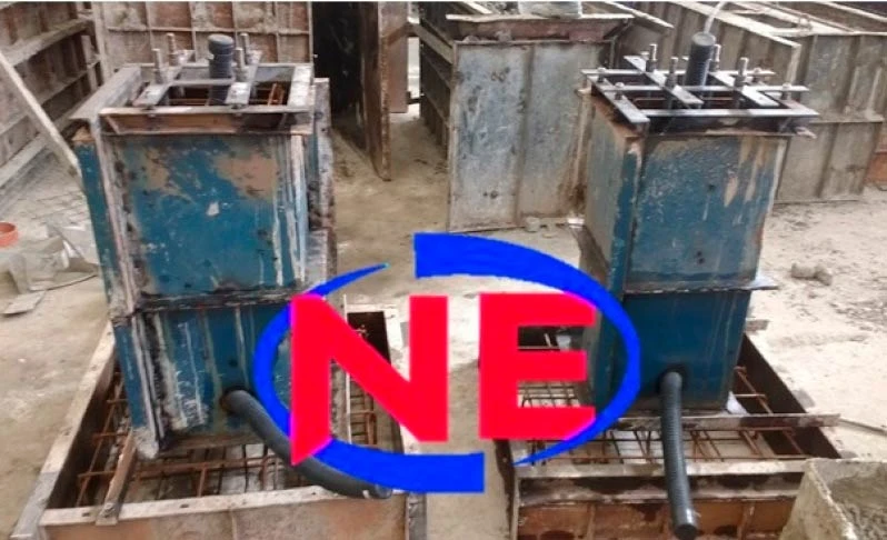 Base concretada para poste