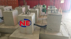 Base de concreto para poste de iluminação