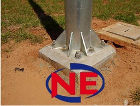 Base de concreto para poste metálico