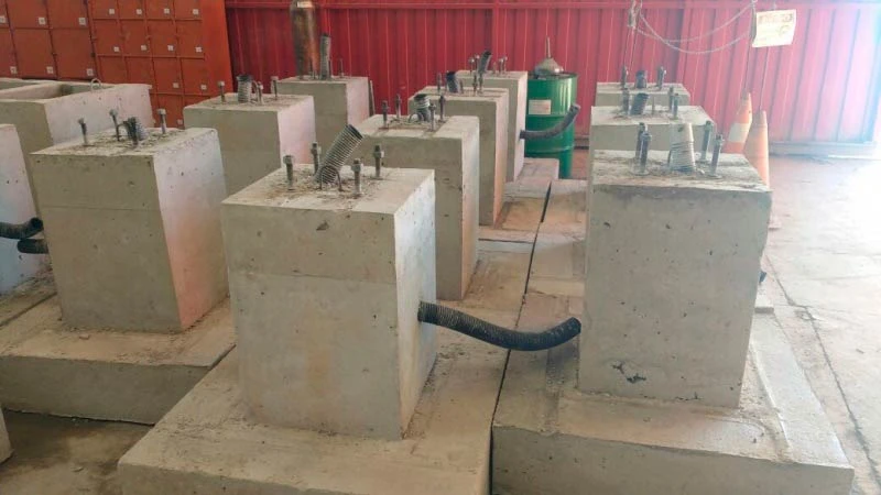 Base de concreto para postes