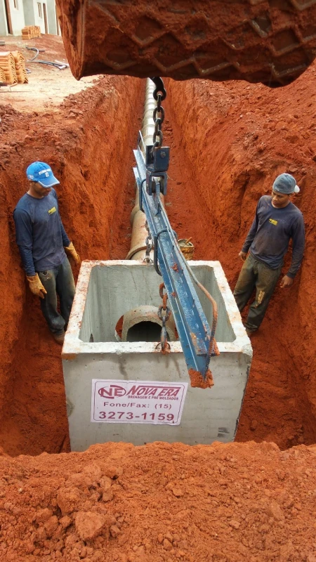 Caixa de concreto para redes de drenagem