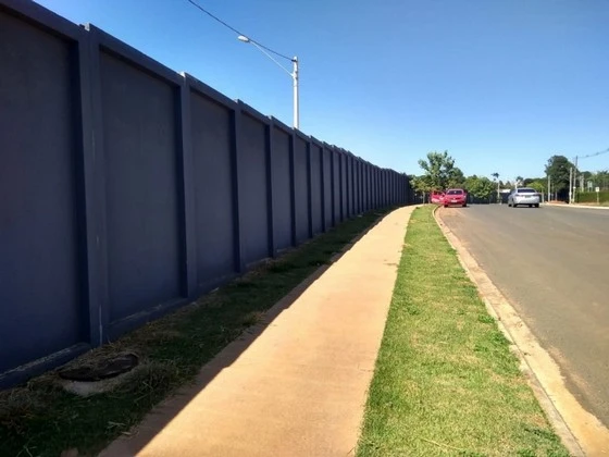 Muro pré fabricado para loteamento