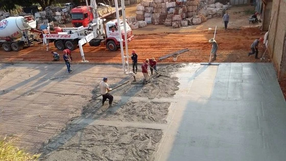 Piso em concreto polido