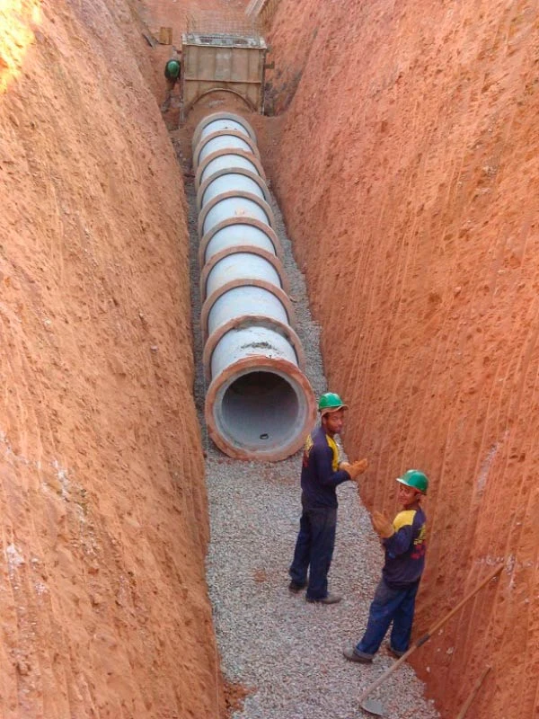 Serviço de drenagem de águas pluviais em edifícios