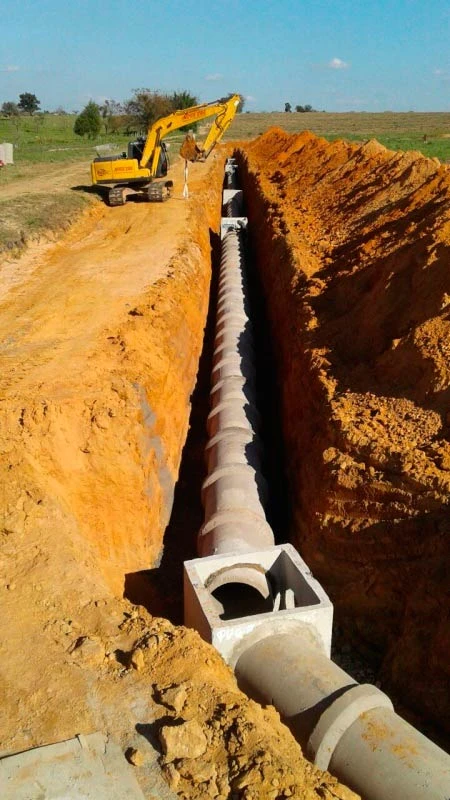 Sistema de drenagem aterro sanitário